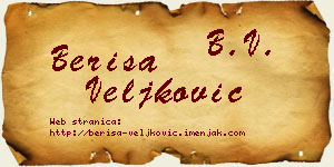 Beriša Veljković vizit kartica